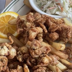 Sly Fox Den Too - Fried Whole Belly Clams with Handcut Fries and homemade Cole slaw