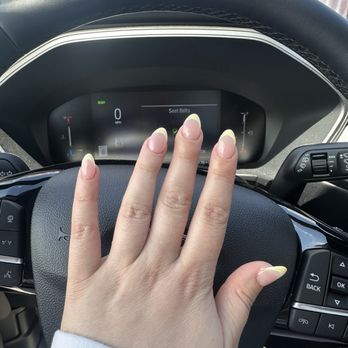 A1 Nails & SPA - Butter yellow French tip - Nail Salons Near Me - Tinley Park, Illinois