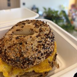 Nourish at be - be.Y.O Bagel Sammie creation