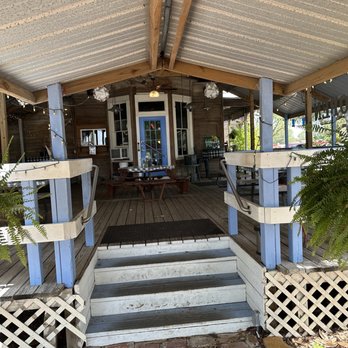 Aimee's Bluebird Cafe - Part of the covered patio - Cafes Near Me - Cuero, Texas