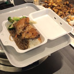 a take out box of food