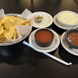 Chips and sauces at Casa Romo