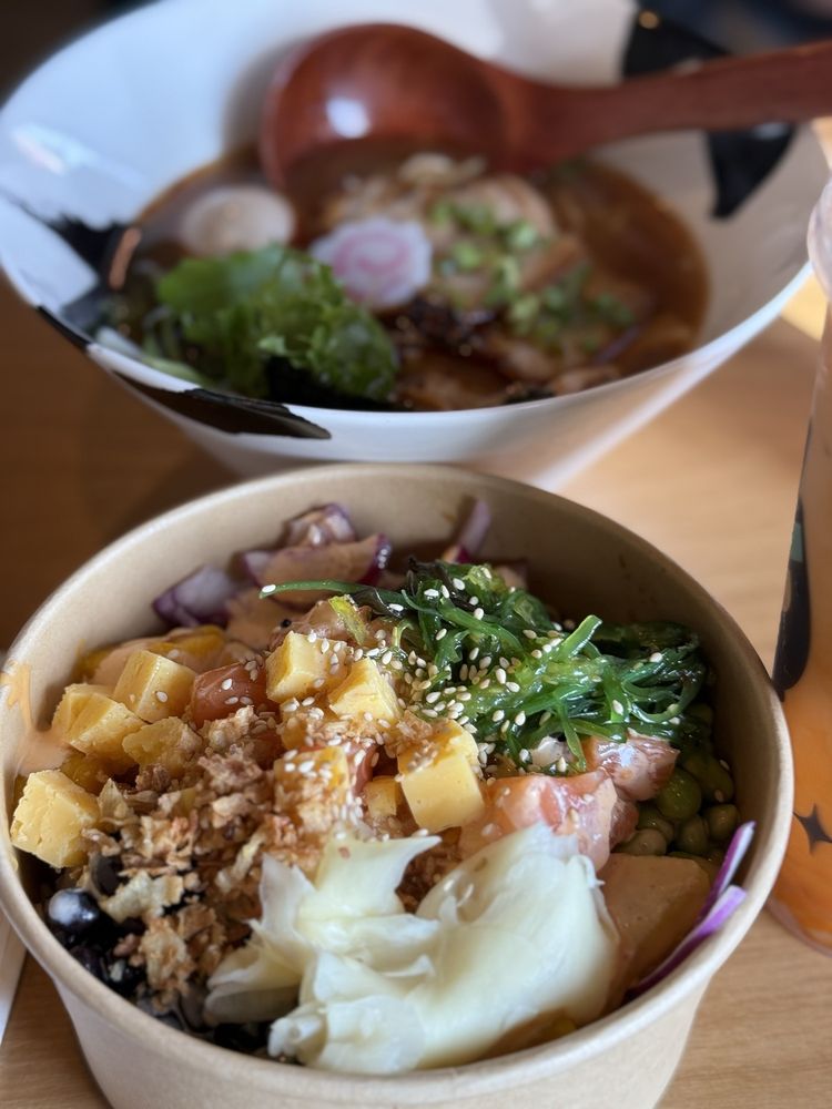 Food from Bowls & Noodles * Ramen * Poke Bowl * Boba Tea
