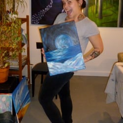 Painting Soiree at Landt Creative Space - We love happy painters!