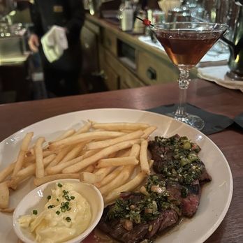 Comstock Saloon - Steak frites. Comes with chimichurri on top and mayo for the fries. Delicious! - Lounges Near Me - San Francisco, California Comstock Saloon - Steak frites. Comes with chimichurri on top and mayo for the fries. Delicious! - Lounges Near Me - San Francisco, California