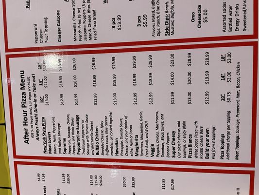 Menu photo 1 After Hour Pizza Las Vegas, NV Menu photo 1 After Hour Pizza Las Vegas, NV