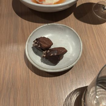 Octavia - Chocolate Madeleines and panna cotta - New American Near Me - San Francisco, California Octavia - Chocolate Madeleines and panna cotta - New American Near Me - San Francisco, California