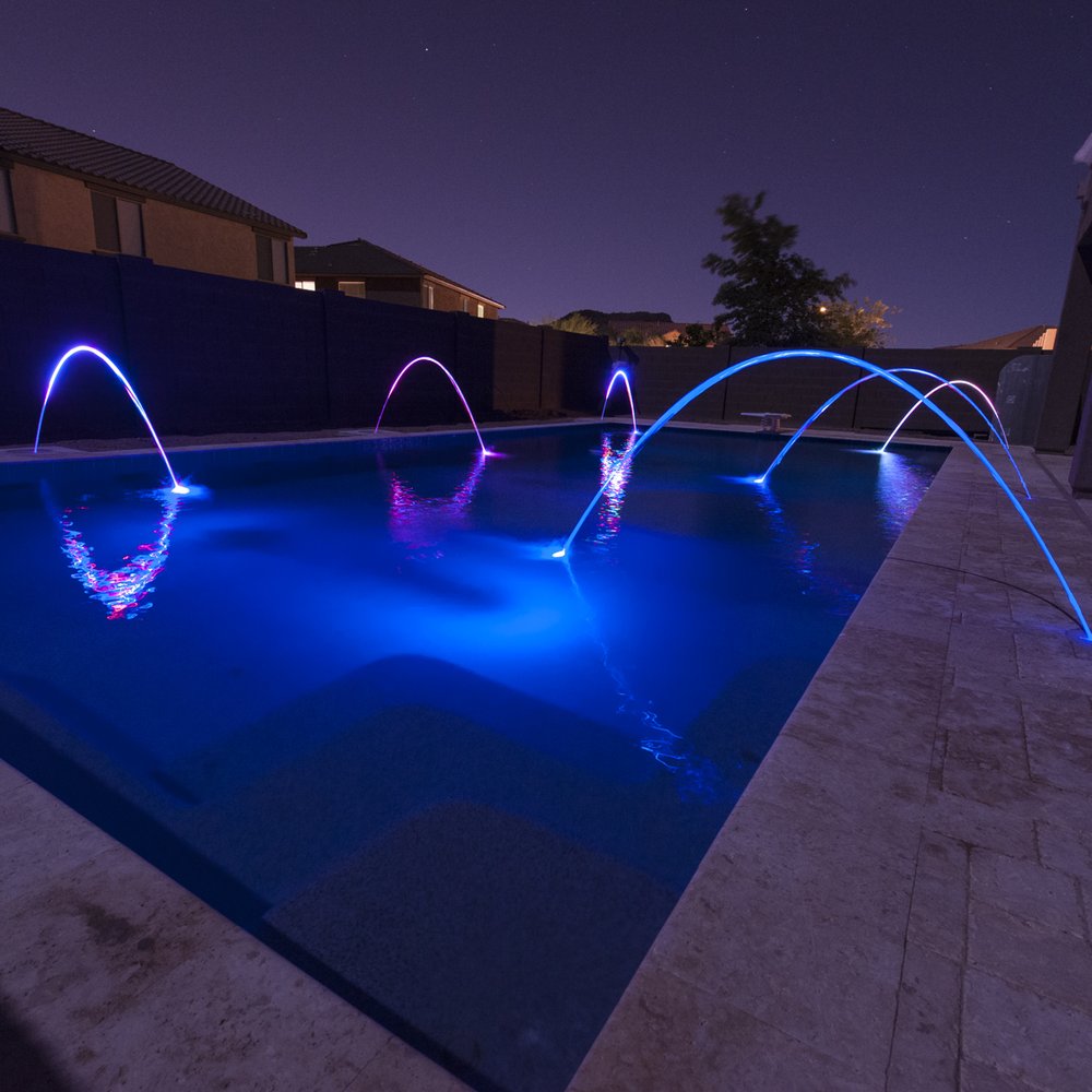 Tribal Waters - Night time view of Surf Park- no photoshop tricks, yes the light literally goes to the bottom of the pool from the Laminars! - General Contractors Near Me - Phoenix, Arizona Tribal Waters - Night time view of Surf Park- no photoshop tricks, yes the light literally goes to the bottom of the pool from the Laminars! - General Contractors Near Me - Phoenix, Arizona