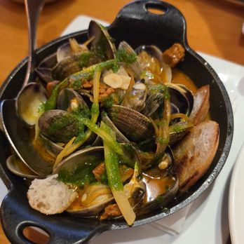 The 9th Door Capitol Hill - Clams w cured lemon, garlic, and thyme - the sauce is excellent - Spanish Near Me - Denver, Colorado The 9th Door Capitol Hill - Clams w cured lemon, garlic, and thyme - the sauce is excellent - Spanish Near Me - Denver, Colorado