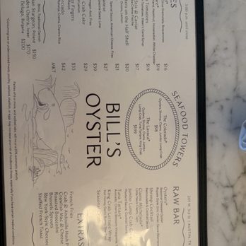 Bill’s Oyster - Seafood Near Me - Austin, Texas
