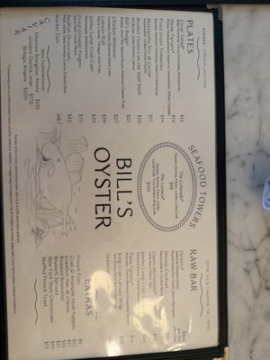 Menu photo 1 Bill’s Oyster Austin, TX