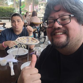 Mister O1 Extraordinary Pizza Melbourne - Here with Paula at Mister 01's Patio with a Nutella Banana pizza. - Pizza Near Me - Melbourne, Florida
