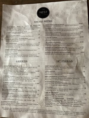 Menu photo 1 The Nest Bar & Eatery Chicago, IL Menu photo 1 The Nest Bar & Eatery Chicago, IL