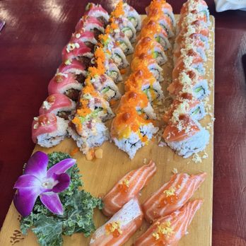 Sushi Tari - Hot Gem, Sunshine, crunchy salmon, salmon nigiri - Sushi Bars Near Me - Orange, California Sushi Tari - Hot Gem, Sunshine, crunchy salmon, salmon nigiri - Sushi Bars Near Me - Orange, California
