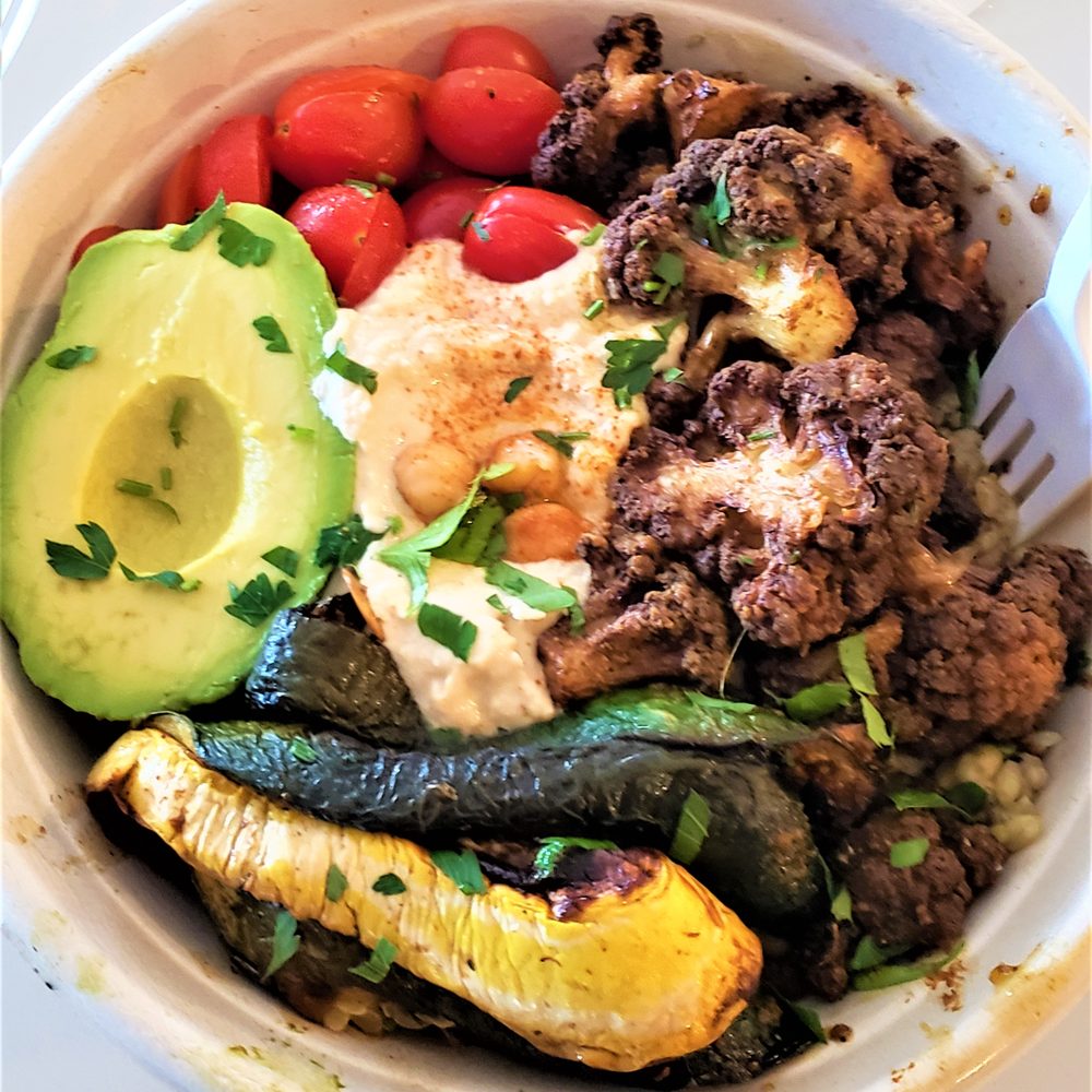 Jackie Smalls - Freekeh Bowl (substituting cauliflower shawarma for chicken kabob) - Breakfast & Brunch Near Me - Wayne, New Jersey Jackie Smalls - Freekeh Bowl (substituting cauliflower shawarma for chicken kabob) - Breakfast & Brunch Near Me - Wayne, New Jersey