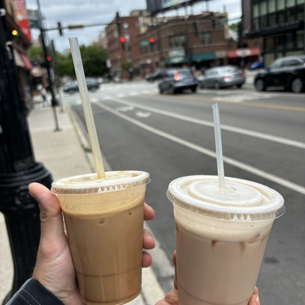 11 Degrees North - Iced Chai Spiced Horchata (left has coffee and the right does not) - Coffee & Tea Near Me - Chicago, Illinois 11 Degrees North - Iced Chai Spiced Horchata (left has coffee and the right does not) - Coffee & Tea Near Me - Chicago, Illinois