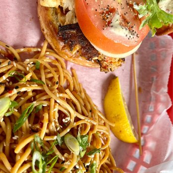 O'Brien's Irish Pub - Crab cake sandwich w/ Thai noodles - Chicken Wings Near Me - Fernandina Beach, Florida O'Brien's Irish Pub - Crab cake sandwich w/ Thai noodles - Chicken Wings Near Me - Fernandina Beach, Florida