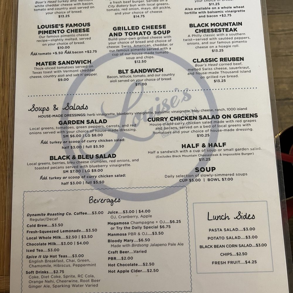 Louise's Kitchen - Lunch menu - Breakfast & Brunch Near Me - Black Mountain, North Carolina Louise's Kitchen - Lunch menu - Breakfast & Brunch Near Me - Black Mountain, North Carolina