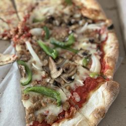 Big Joe's Pizza And Pasta - Half Cheese and half Italian sausage, mushrooms, onions and bell peppers! So good