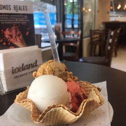 Iceland - I tried the dulce de leche with walnuts covered with chocolate, lemon and strawberry.