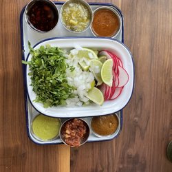 Irene’s BBQ - Salsas and taco garnishes