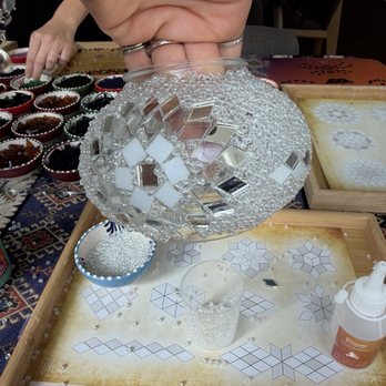 Mosaic Art Studio - Glass lamp with beads! - Art Classes Near Me - Indianapolis, Indiana Mosaic Art Studio - Glass lamp with beads! - Art Classes Near Me - Indianapolis, Indiana
