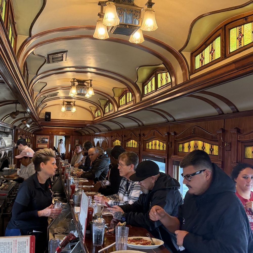 Interior - bar inside old train car Interior - bar inside old train car