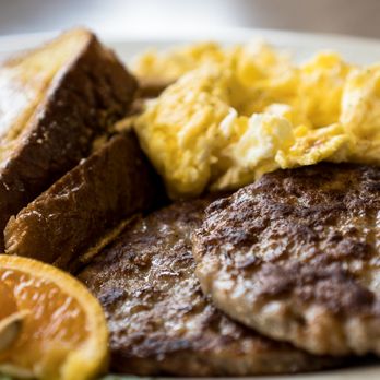 Farmer Boys - Close and personal with The French Toast Plate with Sausage! - Breakfast & Brunch Near Me - Commerce, California