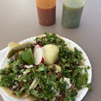 Tacos Degollado - Delicious carne asada tacos. I like the green salsa best. - Mexican Near Me - Des Moines, Iowa Tacos Degollado - Delicious carne asada tacos. I like the green salsa best. - Mexican Near Me - Des Moines, Iowa