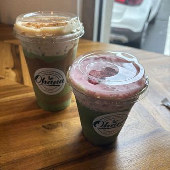 Ohana Cafe - Iced Cookie Butter Matcha Iced Matcha With Strawberry Cold Foam - Coffee & Tea Near Me - Stockton, California Ohana Cafe - Iced Cookie Butter Matcha Iced Matcha With Strawberry Cold Foam - Coffee & Tea Near Me - Stockton, California