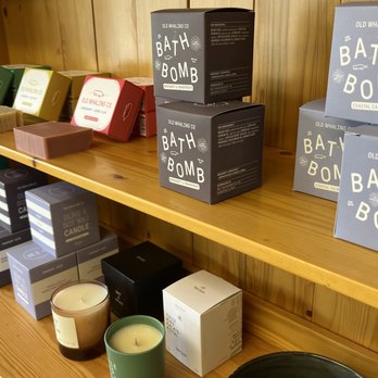 Pocono Mountain Provisions - a shelf of bath bombs and candles - Grocery Near Me - Pocono Lake, Pennsylvania Pocono Mountain Provisions - a shelf of bath bombs and candles - Grocery Near Me - Pocono Lake, Pennsylvania
