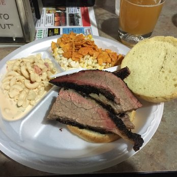 Uncle Jarrol's Pub-B-Que - Brisket Sandwich with two Sides - Barbeque Near Me - Norfolk, Nebraska