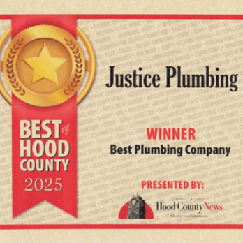Justice Plumbing - Best of Hood County 2025 - Plumbing Near Me - Granbury, Texas Justice Plumbing - Best of Hood County 2025 - Plumbing Near Me - Granbury, Texas