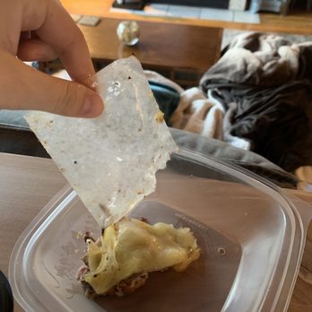 Burger Bar Chicago - Plastic from cheese wrapper - Burgers Near Me - Chicago, Illinois