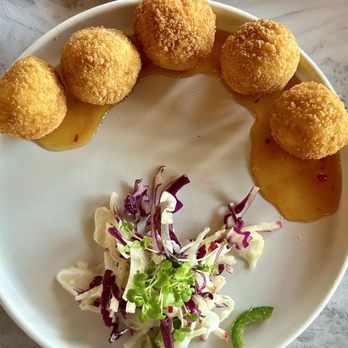 Wolf by Vanderpump at Caesars Republic Lake Tahoe - goat cheese rice balls - American Near Me - Stateline, Nevada