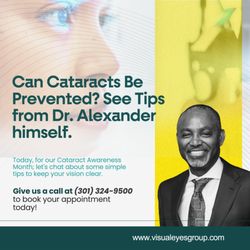 Visual Eyes - See tips on preventing Cataract from Dr Alexander himself.