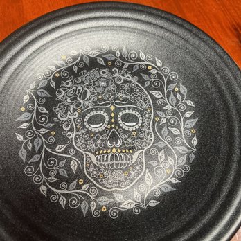 Naked Taco - Beautiful Skull Candy ceramic plate - Cocktail Bars Near Me - Miami, Florida Naked Taco - Beautiful Skull Candy ceramic plate - Cocktail Bars Near Me - Miami, Florida