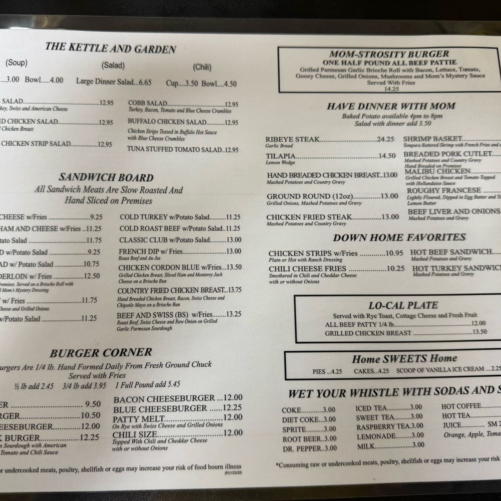 Mom's Diner - Menu back - Diners Near Me - Pahrump, Nevada Mom's Diner - Menu back - Diners Near Me - Pahrump, Nevada