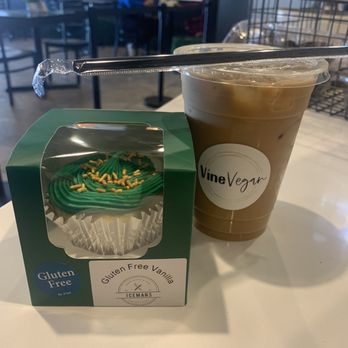 Vine Vegan - Vanilla Cupcake,Vanilla and Caramel Latte. - Vegan Near Me - Brandon, Florida Vine Vegan - Vanilla Cupcake,Vanilla and Caramel Latte. - Vegan Near Me - Brandon, Florida