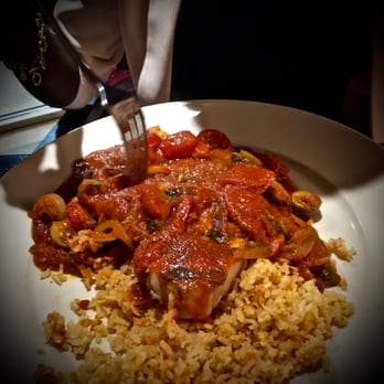 Amuleto Mexican Table - PESCADO A LA VERACRUZANA: Fresh local swordfish sautéed with tomato, olive, caper, onion, with rice ($26) - Mexican Near Me - Waltham, Massachusetts Amuleto Mexican Table - PESCADO A LA VERACRUZANA: Fresh local swordfish sautéed with tomato, olive, caper, onion, with rice ($26) - Mexican Near Me - Waltham, Massachusetts