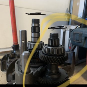 All Type Transmission - Correct Secondary shaft sits slightly lower than the primary which allows the locknut to seat and lock in properly with the right assembly - Transmission Repair Near Me - Toronto, Ontario