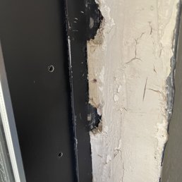Trim around sliding glass doors was just nasty!