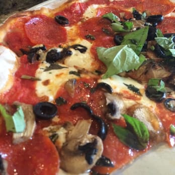 Rosedale Brick Oven - Pepperoni, mushroom, black olives. Delicious! - Italian Near Me - Naples, Florida Rosedale Brick Oven - Pepperoni, mushroom, black olives. Delicious! - Italian Near Me - Naples, Florida