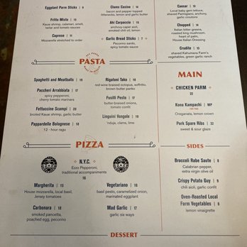 Mad Bene - Menu - Italian Near Me - Kapolei, Hawaii