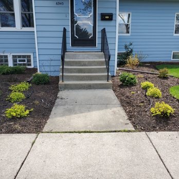 My Secret Garden Landscaping - Front entrance to my house. Gold mound spirea, Green velvet boxwood and Dwarf smoke bush. - Landscaping Near Me My Secret Garden Landscaping - Front entrance to my house. Gold mound spirea, Green velvet boxwood and Dwarf smoke bush. - Landscaping Near Me