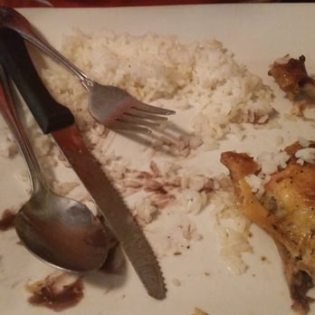 La Isla Restaurant - My bf usually cleans his plate but left this much. Very disappointing chicken and rice. - Cuban Near Me - Hoboken, New Jersey