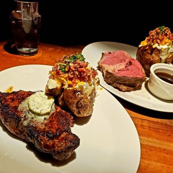 Stoney River - NY Strip (left) and Prime Rib (right) - Steakhouses Near Me - Louisville, Kentucky Stoney River - NY Strip (left) and Prime Rib (right) - Steakhouses Near Me - Louisville, Kentucky