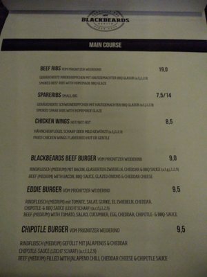 Menu photo 1 Blackbeards Berlin, BE
