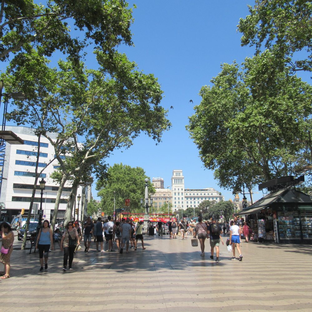 Las Ramblas - a wide street - Local Flavor Near Me - Barcelona, B