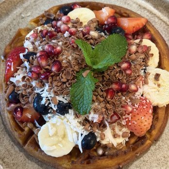 NU Real Food - Sweet waffle - Mediterranean Near Me - Miami, Florida NU Real Food - Sweet waffle - Mediterranean Near Me - Miami, Florida